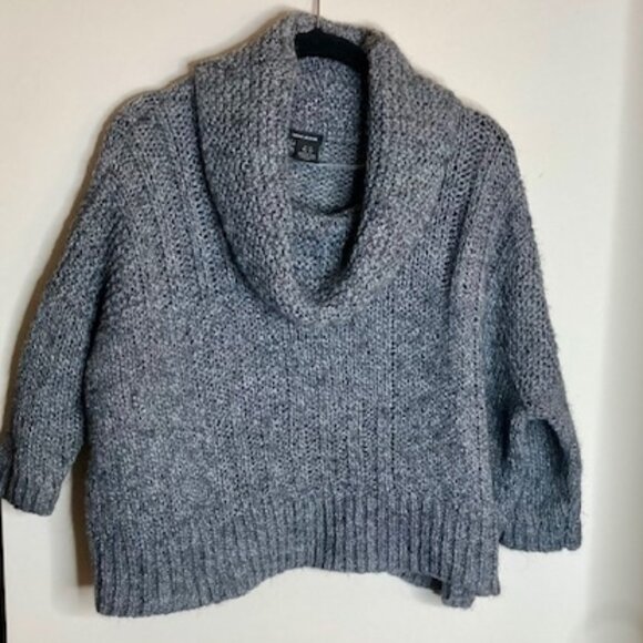 DKNY Jeans Grey Cropped Sweater - Picture 1 of 5